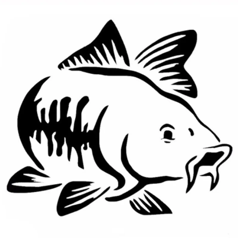 Fishing Equipment Stores - Car Sticker Cartoon Carp Fishing Car