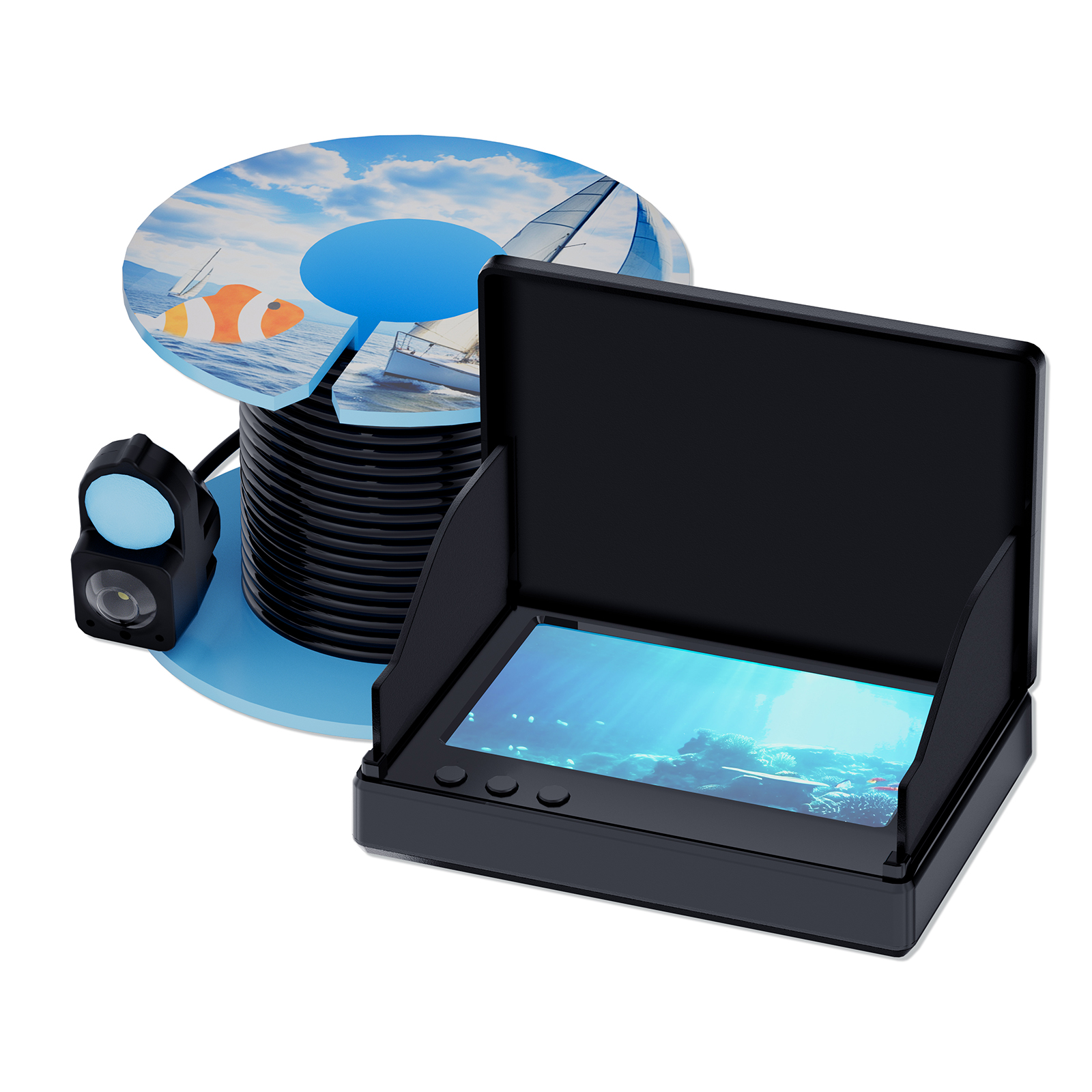 Underwater Fishing Camera - 4.3 Inch Underwater 15/30M Fishing Camera