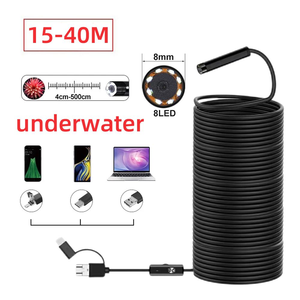 Underwater Fishing Camera - 40m Fish Finder Mini Camera Endoscope