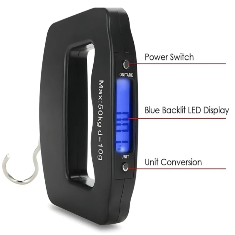 Fishing Equipment Stores - 50kg/10g Travel Luggage Scale Portable Handheld
