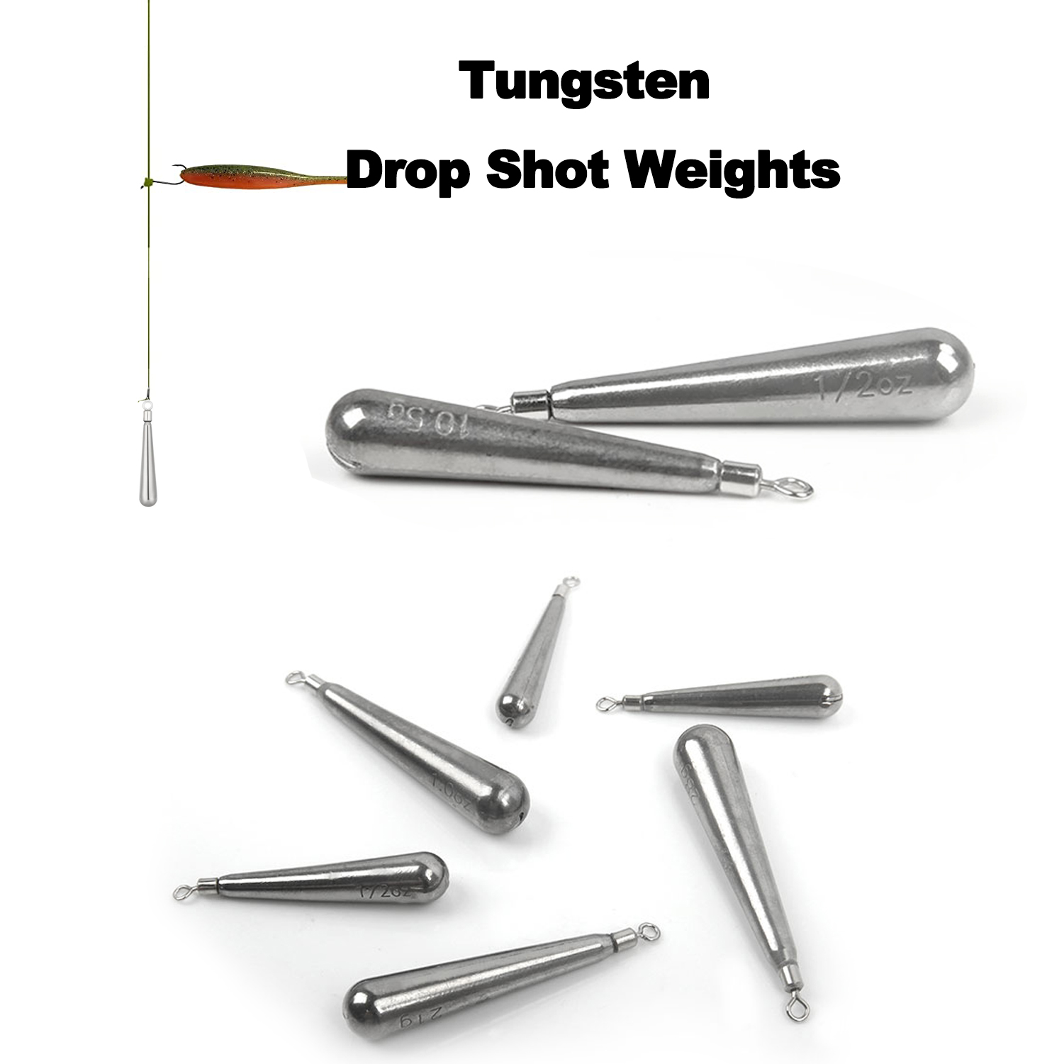 Tungsten Drop Shot Weights 3.5 - Tungsten Sinkers 评论和价格