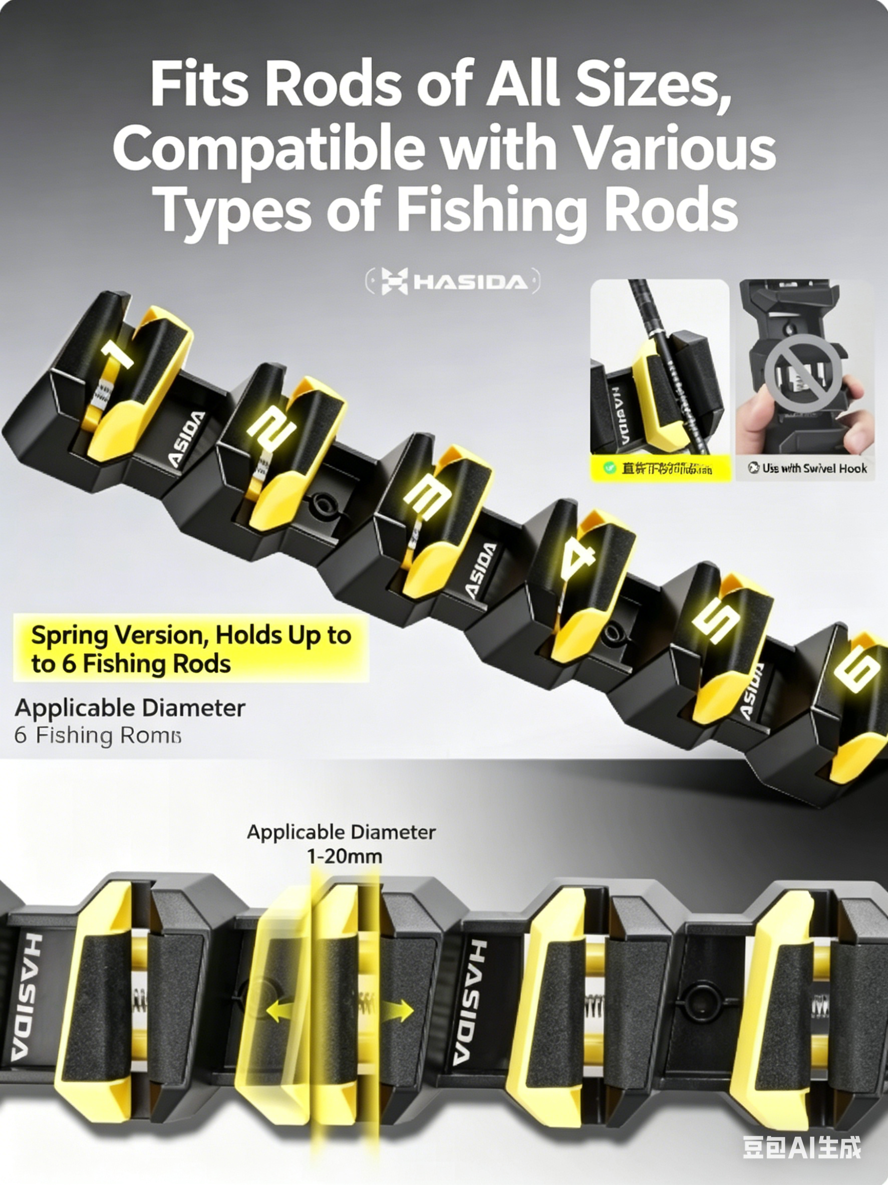 HISTAR Soft Rubber Wall-Mounte - Fishing Equipment Stores 评论和价格