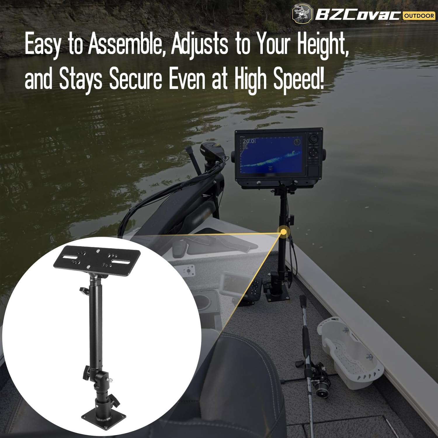 Marine Anodized Aluminum Monit - Fish Finder 评论和价格