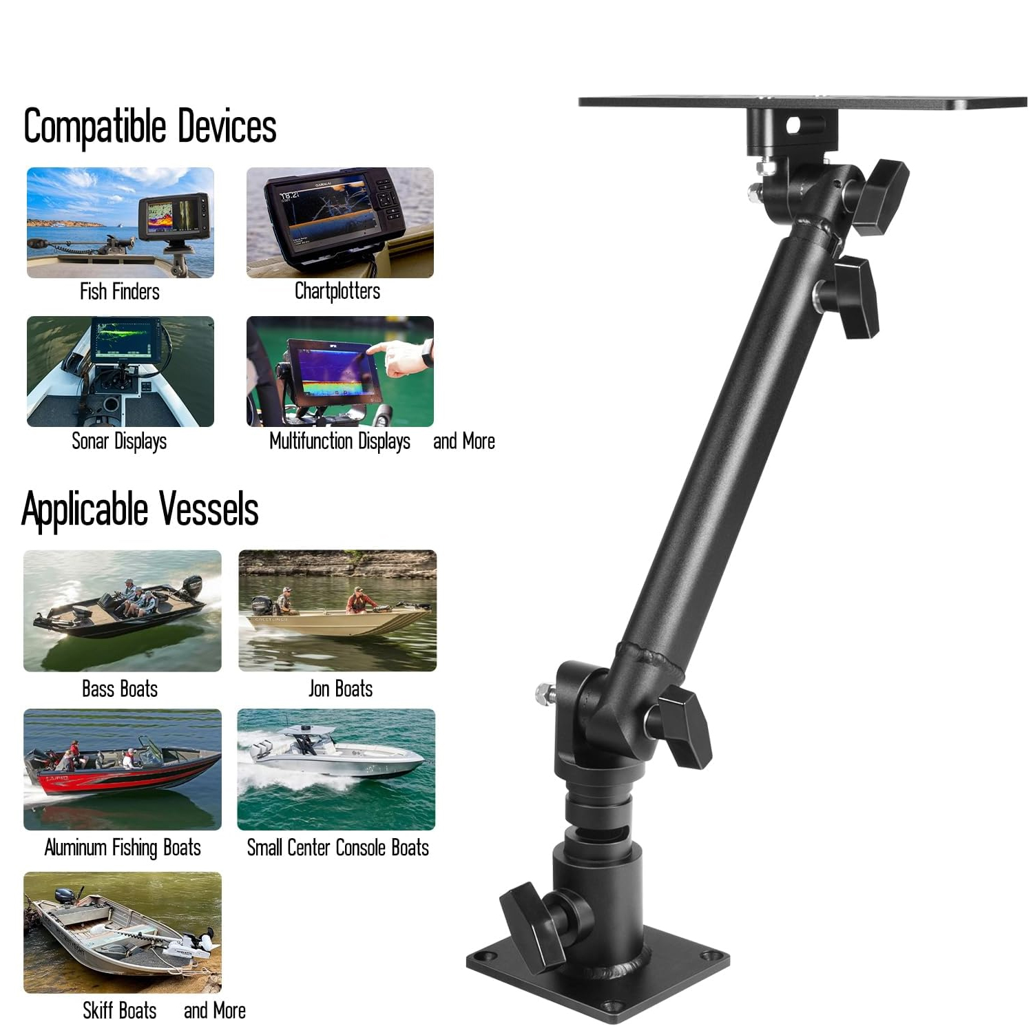 Marine Anodized Aluminum Monit - Fish Finder 评论和价格