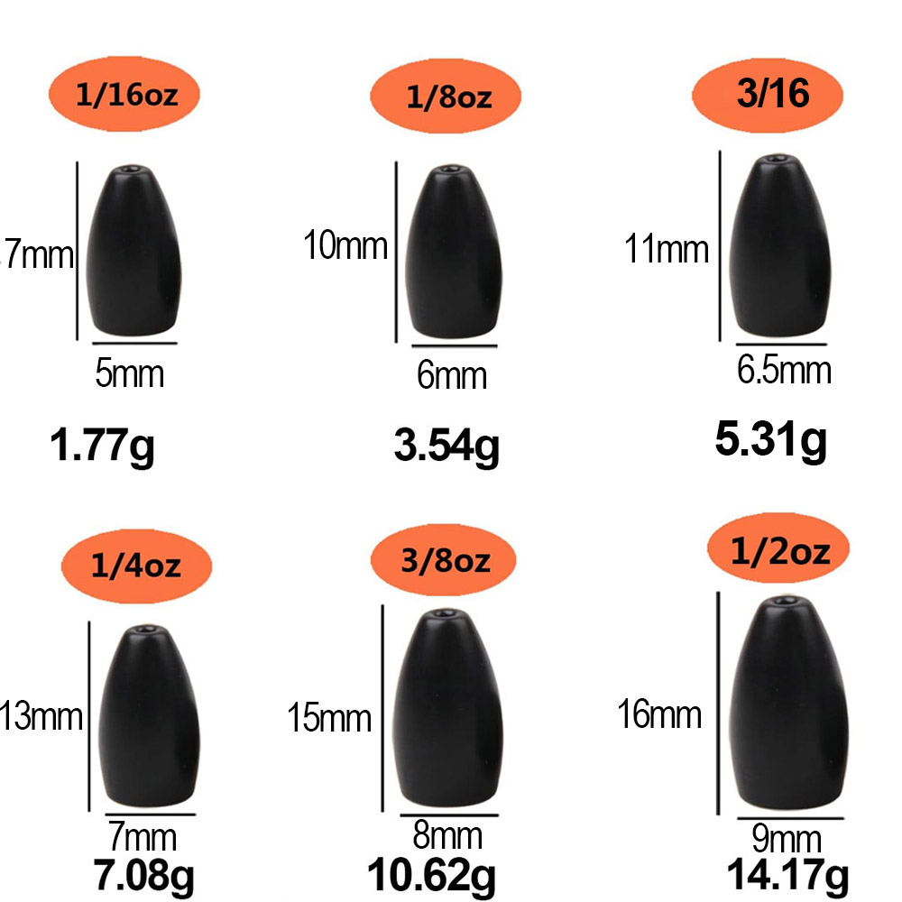 Tungsten Steel Fishing Weights - Tungsten Sinkers 评论和价格